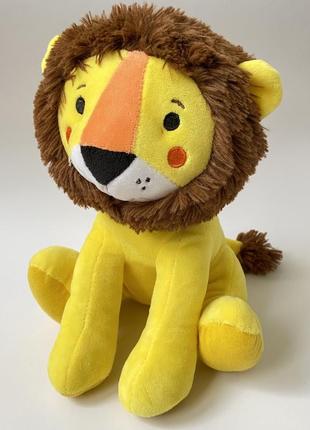 Мягкая игрушка яркий лев 🦁 желтый лёва1 фото