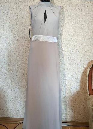 Tfnc wedding макси-платье с высоким вырезом и бантом на спине6 фото