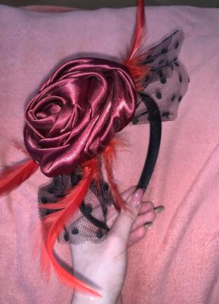 Ободок с розой