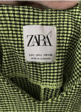 Платье сарафан zara в клетку3 фото