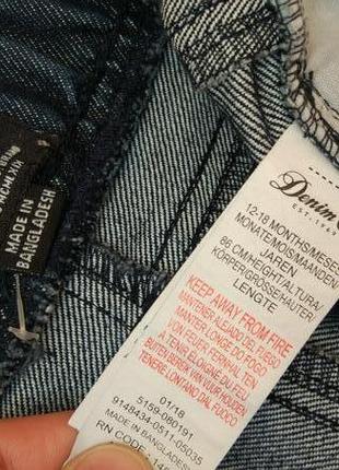 Новые джинсовые шорты бриджи denim co на 12-18 мес7 фото