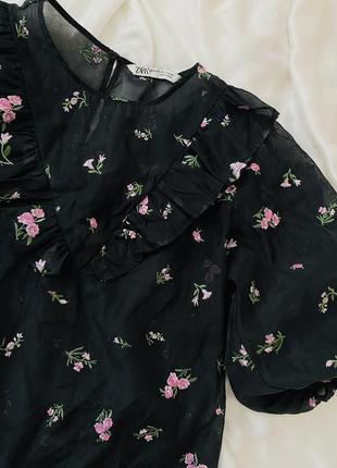Блуза с объемными рукавами zara5 фото