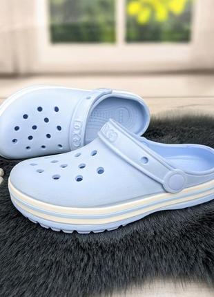 Крокси сабо підліткові для дівчинки блакитні dago style р-р 33-36