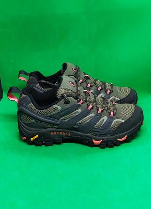 Женские трекинговые кроссовки merrell moab 2 на мембране gore-tex (j41106), оригинал.