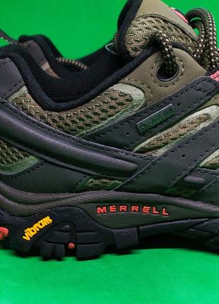 Женские трекинговые кроссовки merrell moab 2 на мембране gore-tex (j41106), оригинал.7 фото