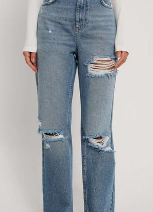 Мега актуальні джинси з не обробленим краєм. швеція4 фото