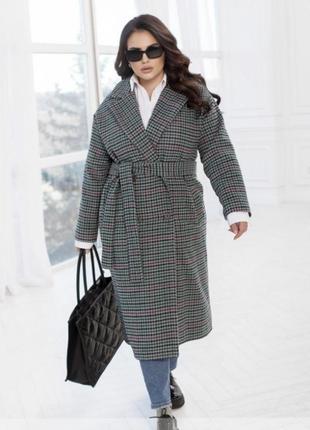 Яскраве двобортне пальто oversize,60% - вовна.