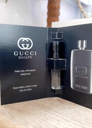 Gucci guilty eau de parfum pour homme💥оригинал миниатюра пробник mini spray 1,5 мл книжка2 фото