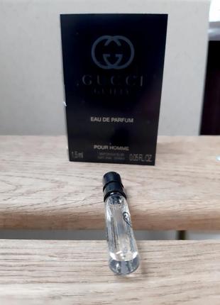 Gucci guilty eau de parfum pour homme💥оригінал мініатюра пробник mini spray 1,5 мл книжка10 фото