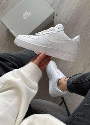 Кросівки жіночі, чоловічі nike air force 1 low '07 classic білі, найк аїр форс.