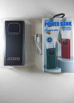 Мощный power bank arexes 20000 mah, повербанк индикация заряда, фонарь, (реальная емкость)6 фото