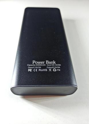 Мощный power bank arexes 20000 mah, повербанк индикация заряда, фонарь, (реальная емкость)7 фото