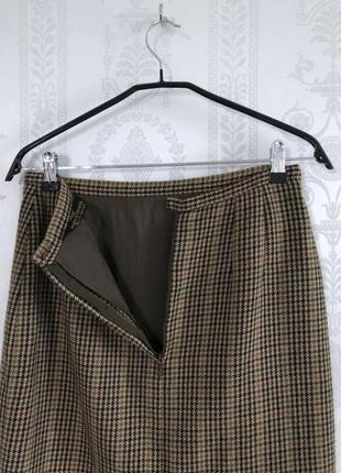 Стильная шерстяная юбка гусиная лапка шерсть 100% marks &amp; spencer7 фото