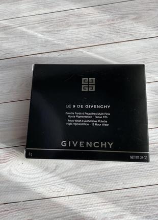 Палетка тіней для повік givenchy eyeshadow palette with 9 colors4 фото