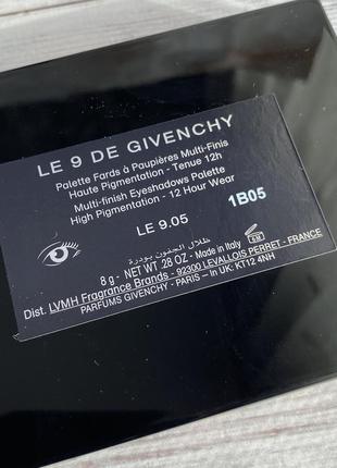 Палетка теней для век givenchy eyeshadow palette with 9 colors