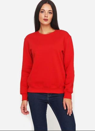 Красный свитшот реглан свитер
