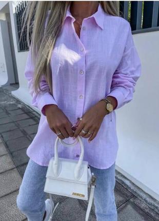 Льняна сорочка оверсайз, льон