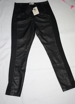 Штани з шкіряними вставками фірми pulz jeans