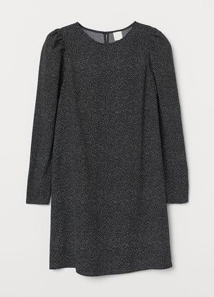 Платье h&m в горошек с обьемными рукавами 2