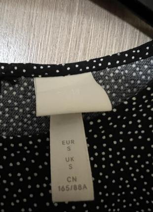 Платье h&m в горошек с обьемными рукавами 5