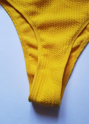 Стильный женский купальник в рубчик zaful, раздельный купальник zaful, желтый купальник бикини8 фото