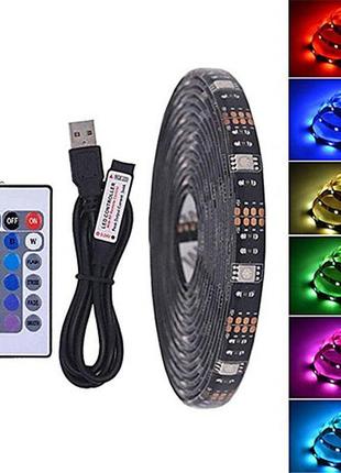 Светодиодная лента для подсветки телевизора 5v 5050 rgb 2м usb2 фото