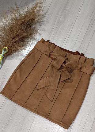 Замшева спідниця boohoo