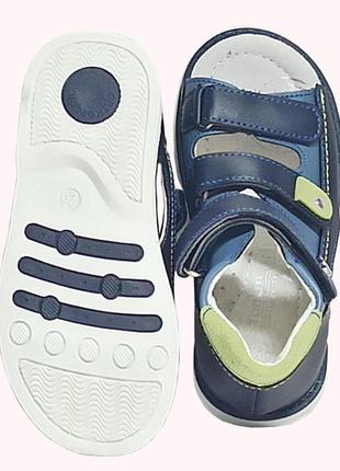 Открытые ортопедические босоножки сандалии для мальчика с жесткой пяткой летняя обувь1993 том м р.262 фото