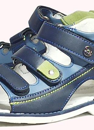 Открытые ортопедические босоножки сандалии для мальчика с жесткой пяткой летняя обувь1993 том м р.261 фото