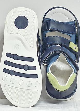 Открытые ортопедические босоножки сандалии для мальчика с жесткой пяткой летняя обувь1993 том м р.266 фото