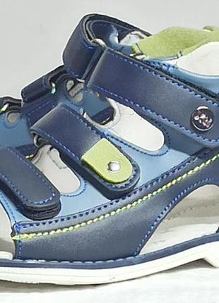 Открытые ортопедические босоножки сандалии для мальчика с жесткой пяткой летняя обувь1993 том м р.264 фото