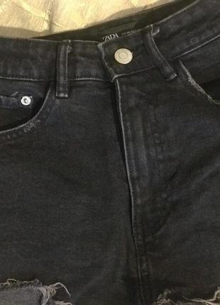 Черные джинсовые шорты5 фото