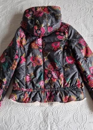 Подростковая укороченная куртка для девочки desigual5 фото