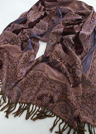 Шерстяний шарф палантин шалик