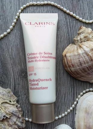 Зволожувальний тональний крем clarins hydra quench tinted moisturizer spf 15 тон 00 porcelain