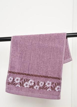 Рушник кухонний махровий фіолетового кольору 153014l