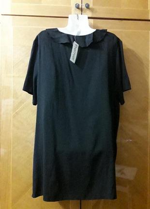 Новая вискозная классическая блуза с воланом р.26 от premier collection2 фото