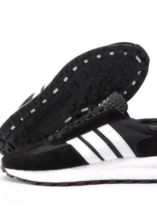 Adidas retropy e5 black white, кроссовки адидас мужские черно белые, кросівки адідас чоловічі3 фото