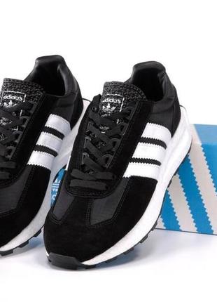 Adidas retropy e5 black white, кроссовки адидас мужские черно белые, кросівки адідас чоловічі6 фото