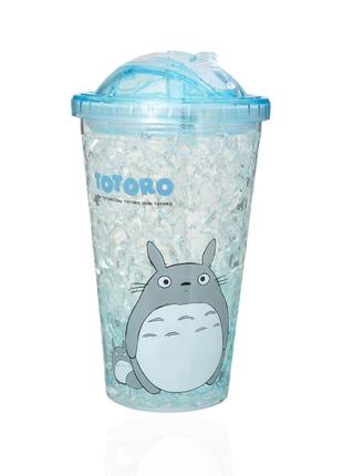 Стакан totoro з подвійними стінками для напоїв 450 мл колір рожевий