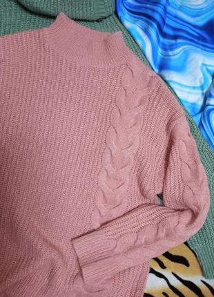 Шикарный мягкий свитер объемной вязки,50-60разм.10 фото