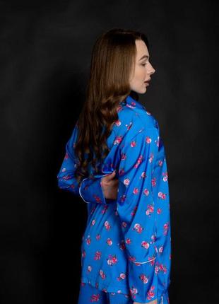 Шелковая пижама шелковый пижамный комплект костюм4 фото
