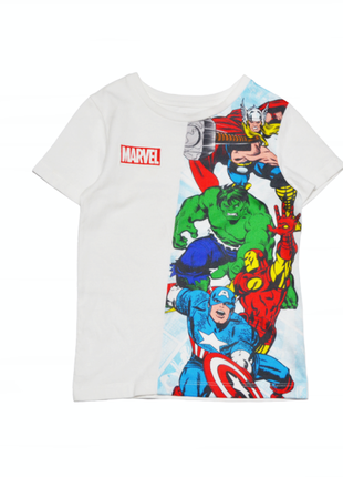 Біла футболка marvel nutmeg на хлопчика 5-6 років