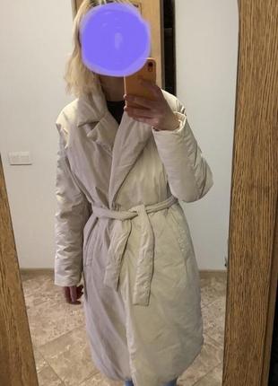 Куртка, пальто з поясом4 фото