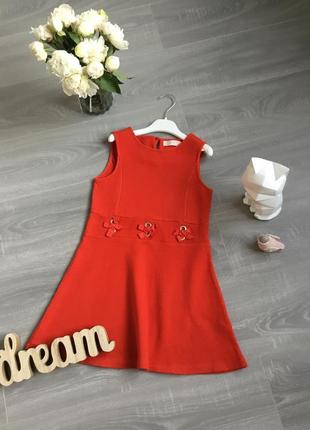 Красивое фактурное платье zara на девочку 9-10 лет