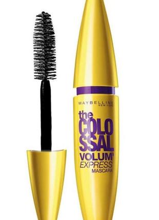 Туш для вій colossal volum express maybelline мейбелін колосал