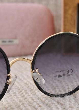 Красивые большие женские круглые солнцезащитные очки gian marco venturi4 фото