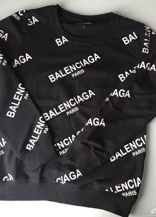 Чорний світшот balenciaga2 фото