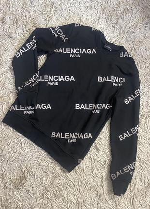Чорний світшот balenciaga4 фото