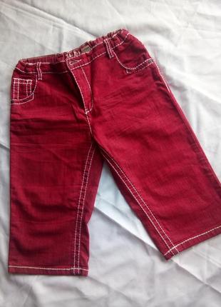 Бриджі бавовняні котон шорти джинси червоні р m-l